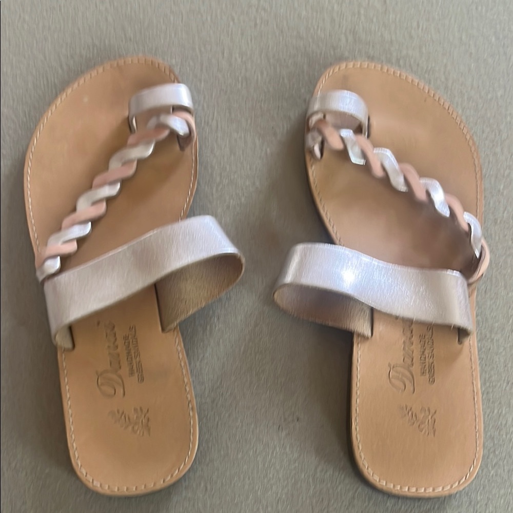 handcrafted leather Greek sandals